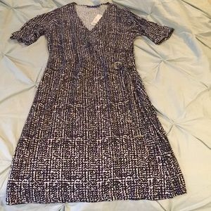 Wrap dress with grommet metal details